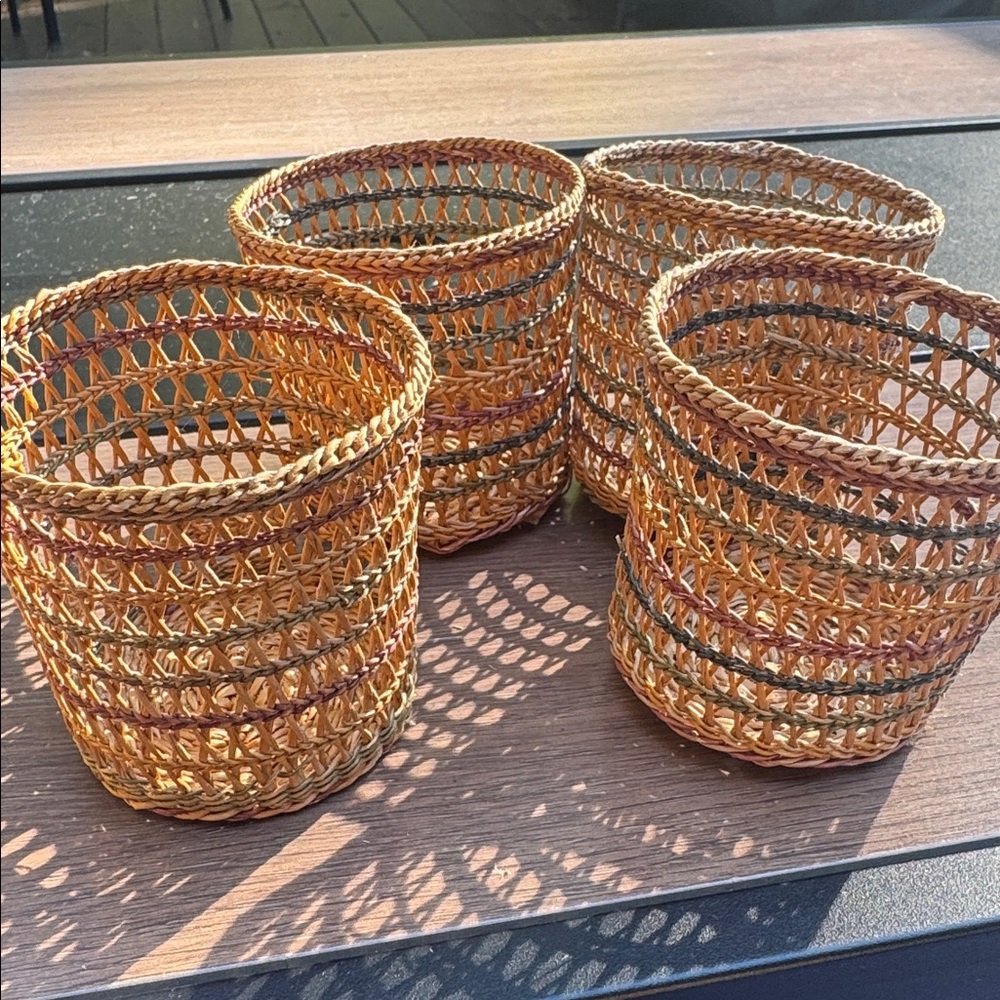 Set of Four Woven Baskets